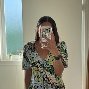 Floral Puff Sleeve Dress